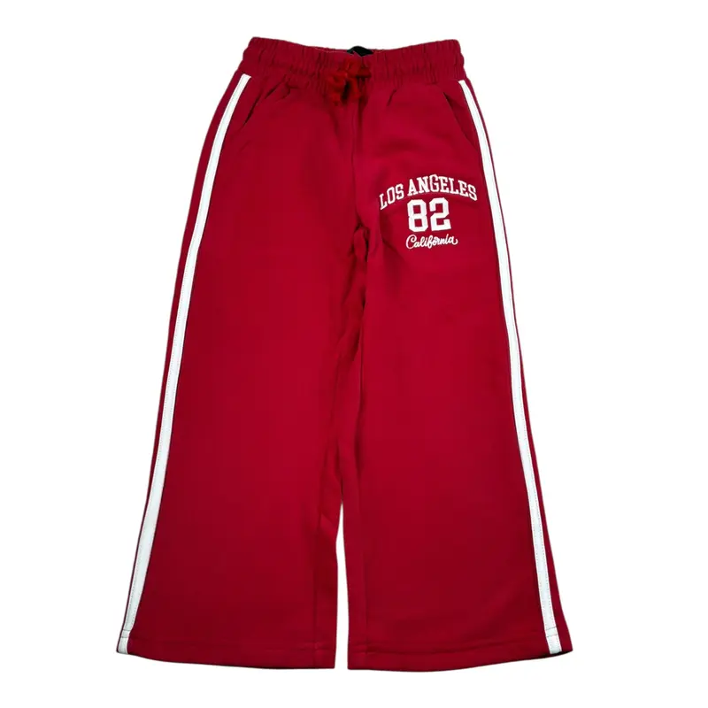 To Be Too Pantalone Modello Tuta con Profili In Contrasto Rosso per Bambina
