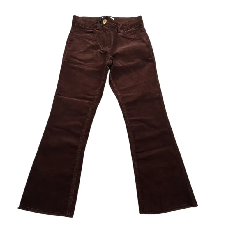 To Be Too Pantalone tinta unita Modello Zampa Marrone per Bambina