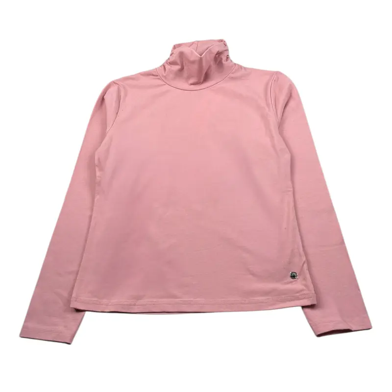 To Be Too Shirt Collo Alto tinta unita Rosa per Bambina