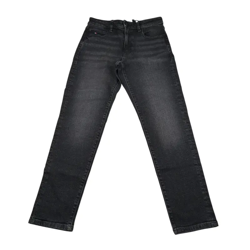 Tommy Hilfiger Jeans tinta unita con Girovita Regolabile Nero per Bambino