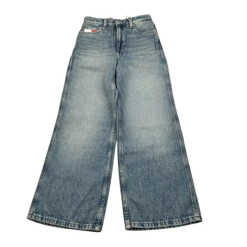 Tommy Hilfiger Jeans tinta unita Modello Palazzo Azzurro per Bambina