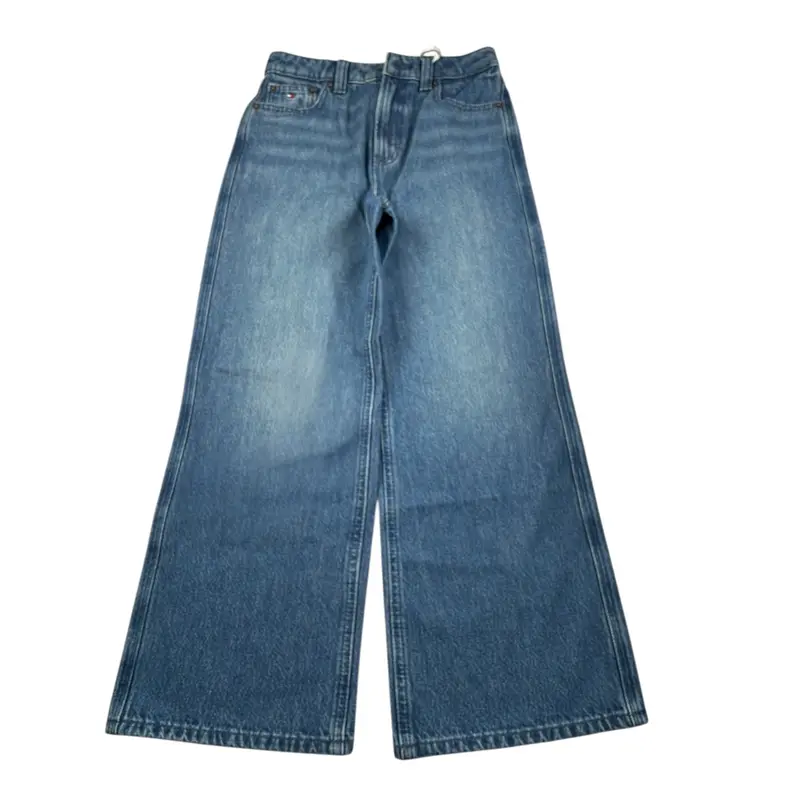 Tommy Hilfiger Jeans tinta unita Modello Palazzo Blu per Bambina