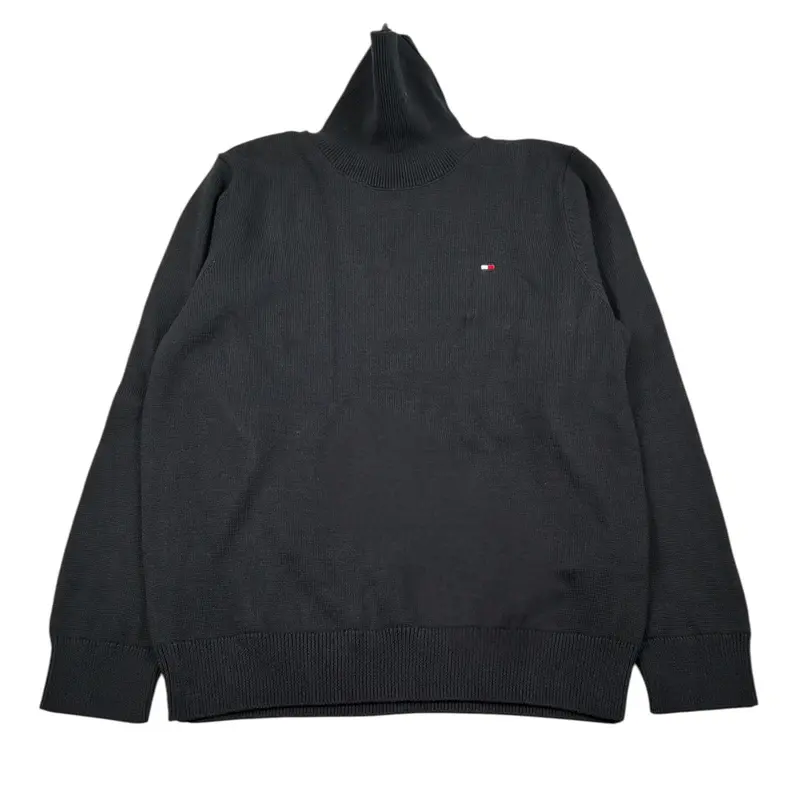Tommy Hilfiger Maglia Collo Alto tinta unita Nero per Bambino