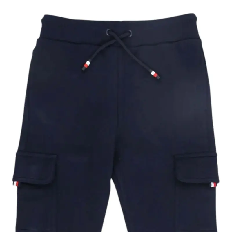 Tommy Hilfiger Pantalone Modello Tuta tinta unita con Logo Blu per Bambino