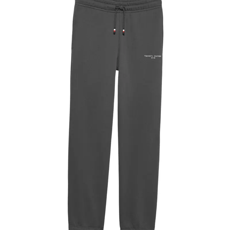 Tommy Hilfiger Pantalone Modello Tuta tinta unita con Stampa Grigio per Bambino