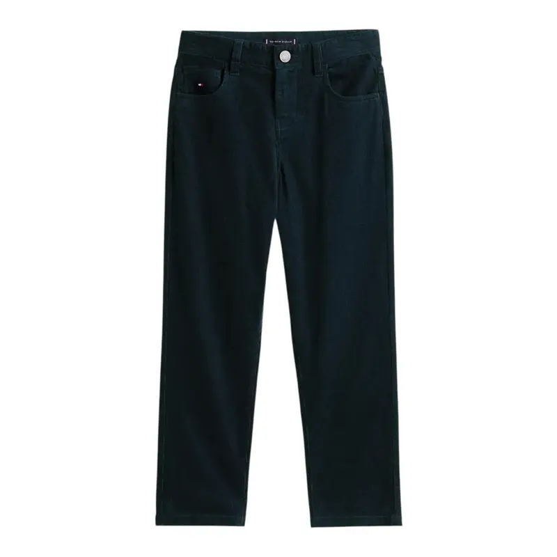 Tommy Hilfiger Pantalone tinta unita con Girovita Regolabile Blu per Bambino