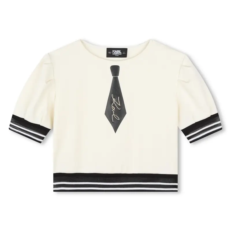 TOP CON FINTA CRAVATTA KARL LAGERFELD