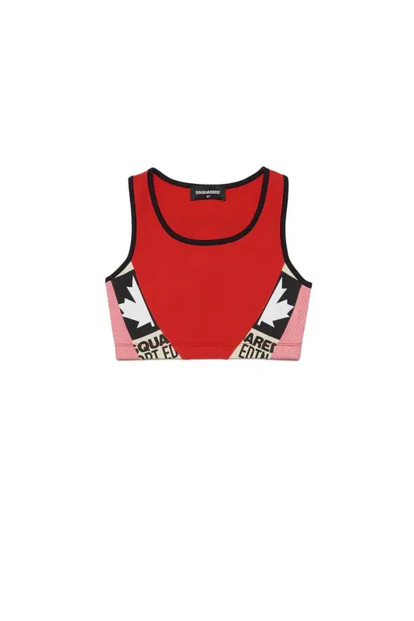 TOP CON LOGO SUPERIORE MULTISTRATO DSQUARED2