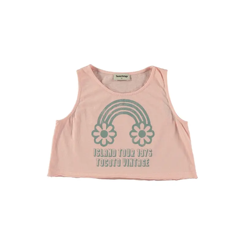 Top Cotone con stampa | Rosa