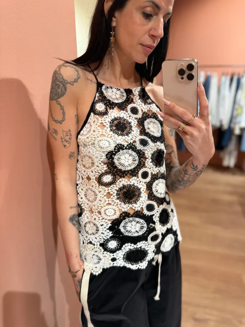 Top crochet bicolor