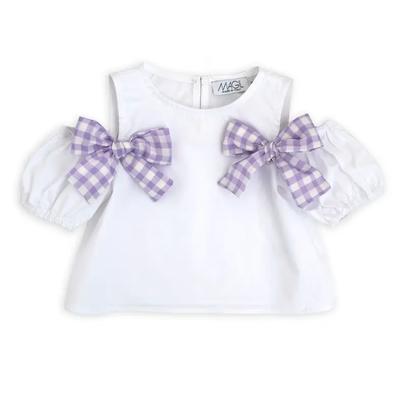 TOP IN POPELINE CON FIOCCHI VICHY