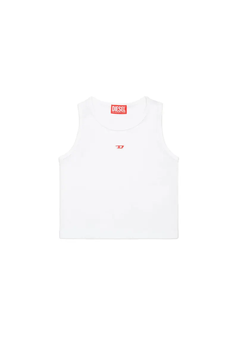 TOP SMANICATO BIANCO