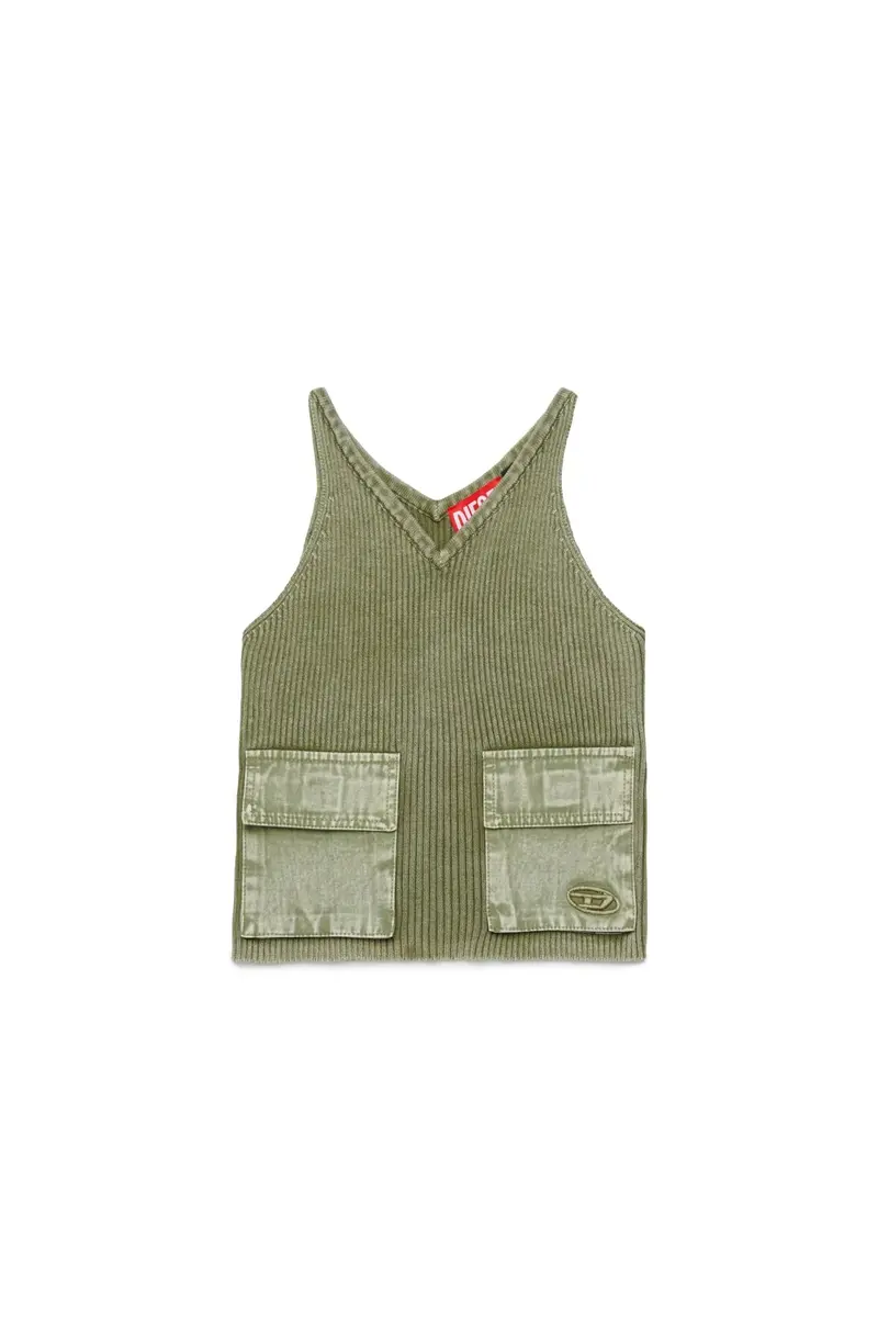 TOP VERDE CON TASCHE DIESEL
