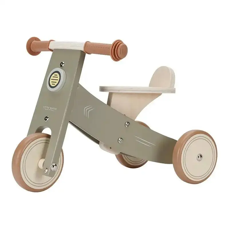 Triciclo di legno verde oliva