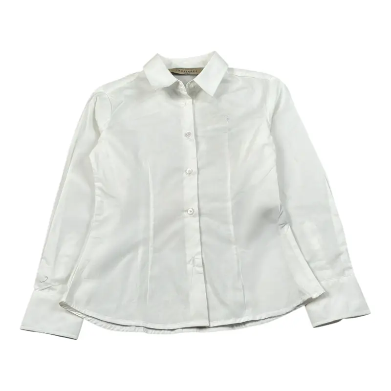 Trussardi Camicia Manica Lunga tinta unita Bianco per Bambina