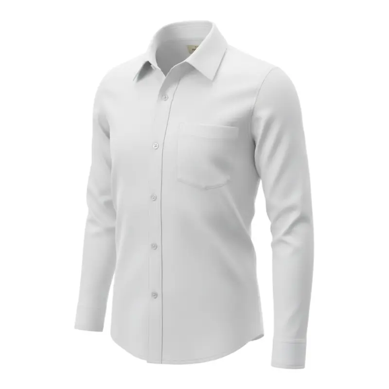 Trussardi Camicia tinta unita con Taschino Bianco per Bambino