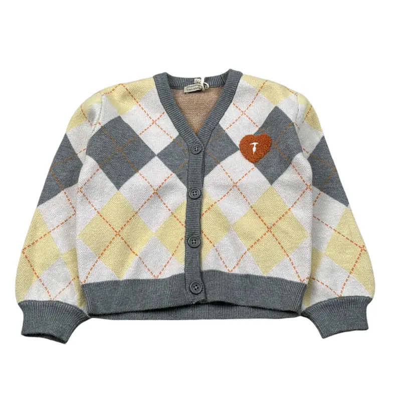 Trussardi Cardigan Stampa Fantasia Multicolor per Neonata