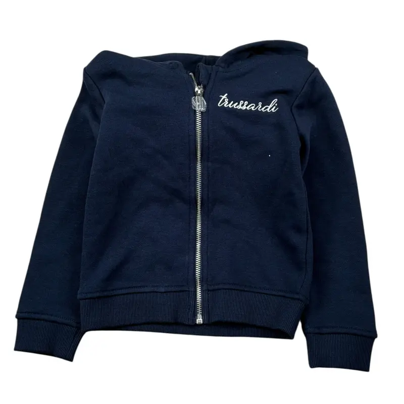 Trussardi Completo 2 Pezzi Felpa-Pantalone tinta unita Blu per Neonato