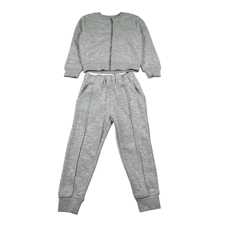 Trussardi Completo 2 Pezzi Felpa-Pantalone tinta unita Grigio per Neonato