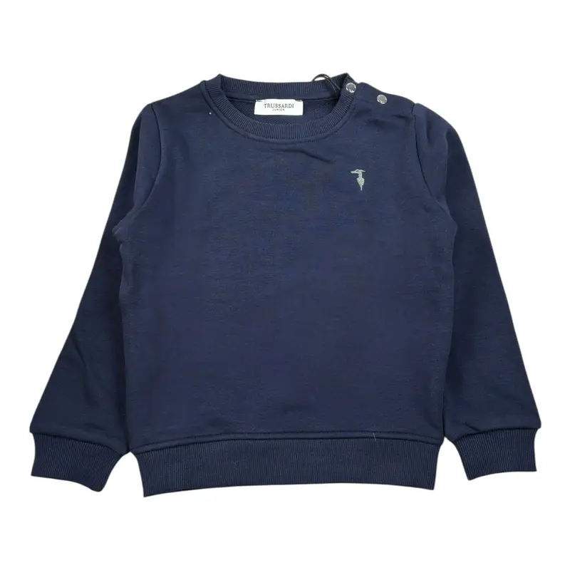 Trussardi Felpa tinta unita Girocollo Blu per Bambino