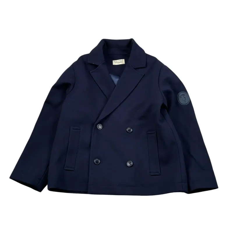 Trussardi Giacca tinta unita con Logo Blu per Neonato