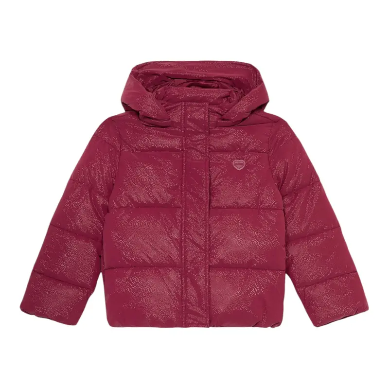 Trussardi Giubbino tinta unita con Cappuccio Bordeaux per Bambina