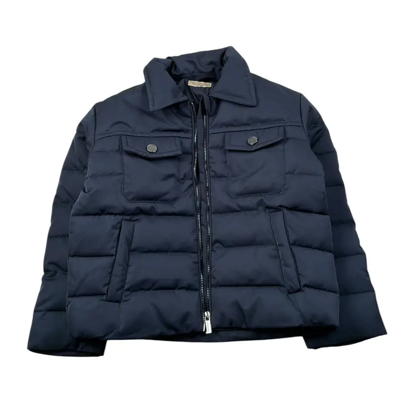 Trussardi Giubbino tinta unita con Colletto E Zip Blu per Neonato