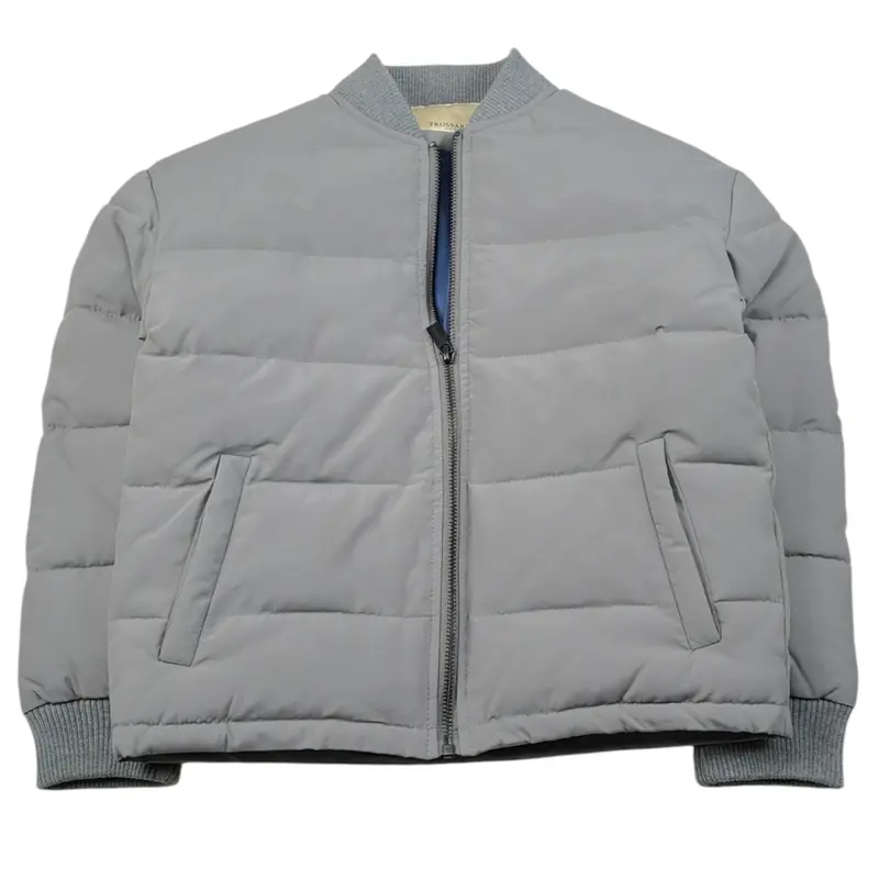 Trussardi Giubbino tinta unita con Zip Grigio per Bambino