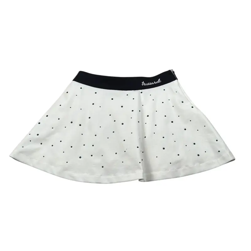 Trussardi Gonna tinta unita con Brillantini Bianco per Bambina