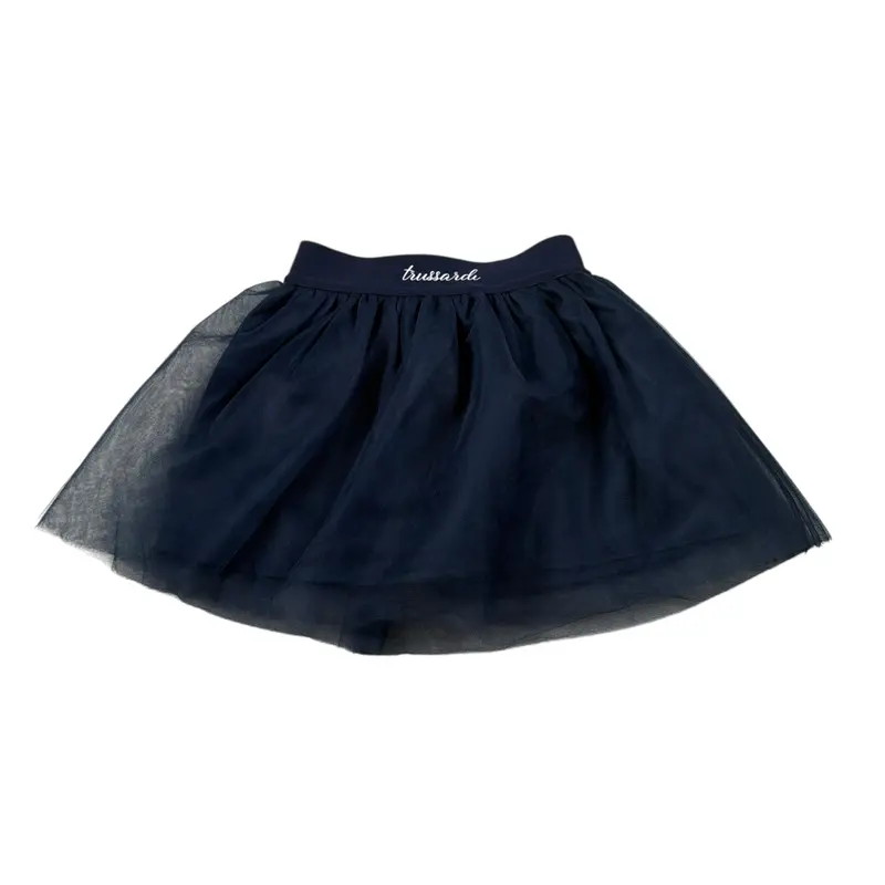Trussardi Gonna tinta unita In Tulle Blu per Neonata