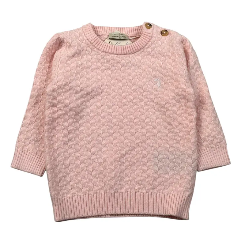 Trussardi Maglia Girocollo tinta unita Rosa per Neonata