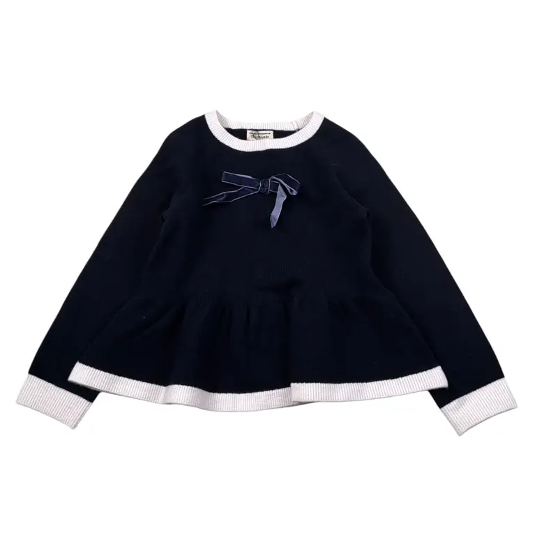 Trussardi Maglia tinta unita con Fiocco Blu per Neonata
