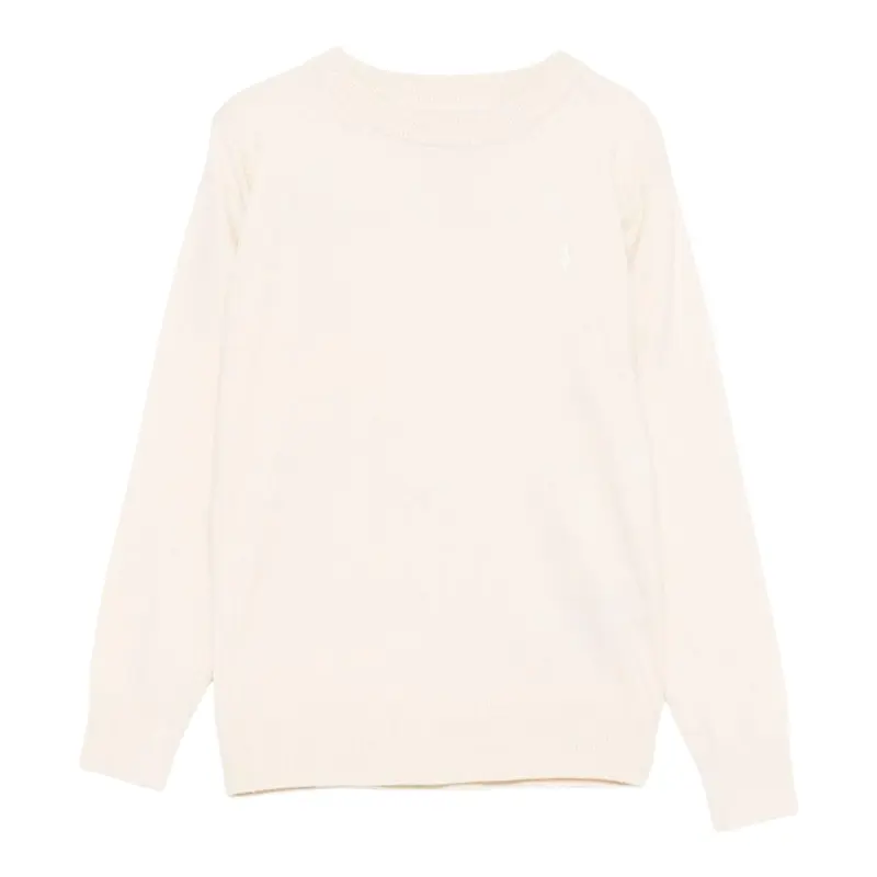 Trussardi Maglia tinta unita Girocollo Beige per Bambino