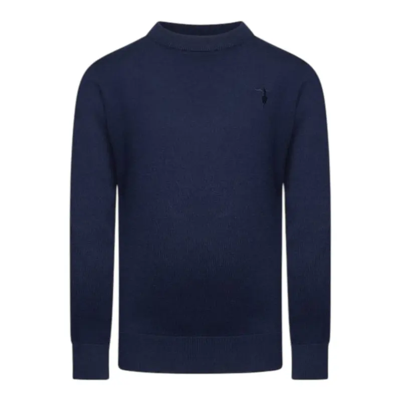 Trussardi Maglia tinta unita Girocollo Blu per Bambino