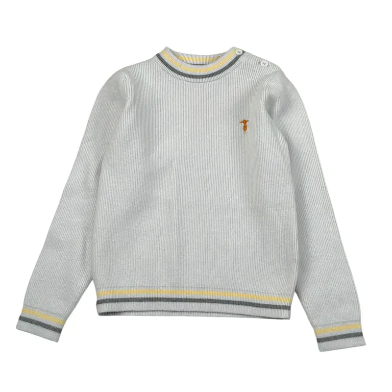 Trussardi Maglia tinta unita Mezzocollo Bianco per Neonato