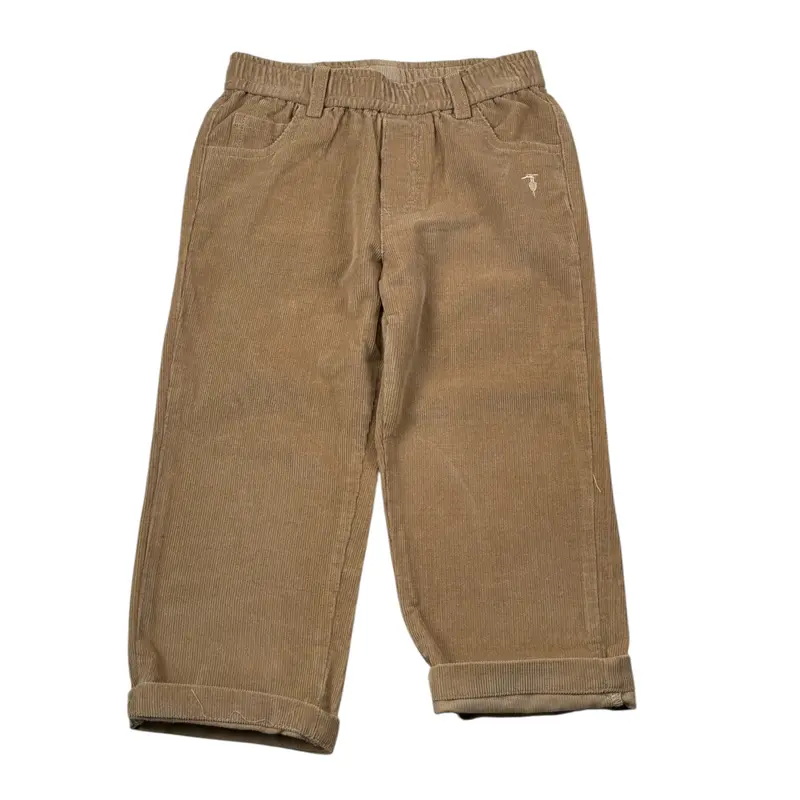 Trussardi Pantalone tinta unita con Elastico In Vita Beige per Neonato