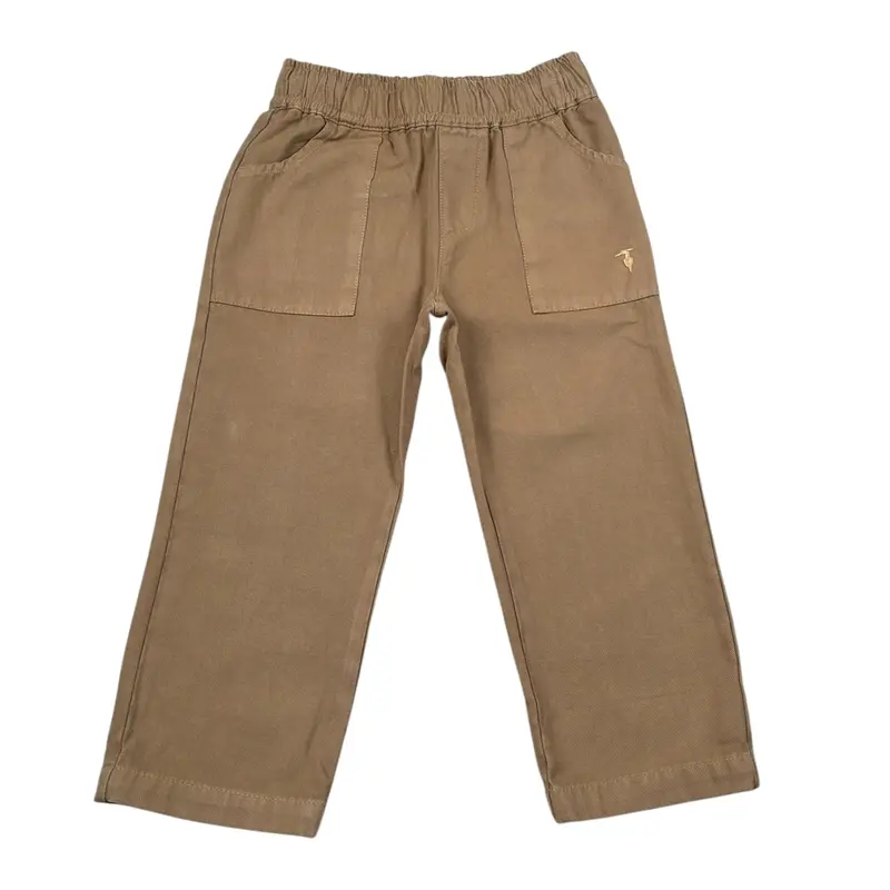 Trussardi Pantalone tinta unita con Elastico In Vita Beige per Neonato