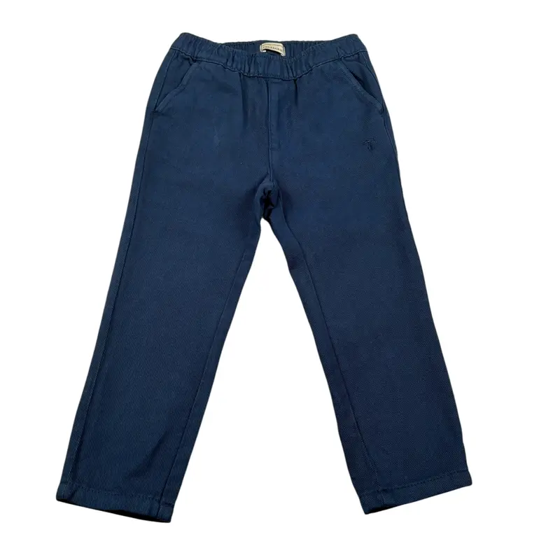 Trussardi Pantalone tinta unita con Elastico In Vita Blu per Neonato