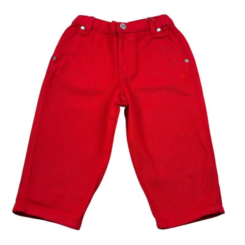 Trussardi Pantalone tinta unita con Elastico In Vita Rosso per Neonato