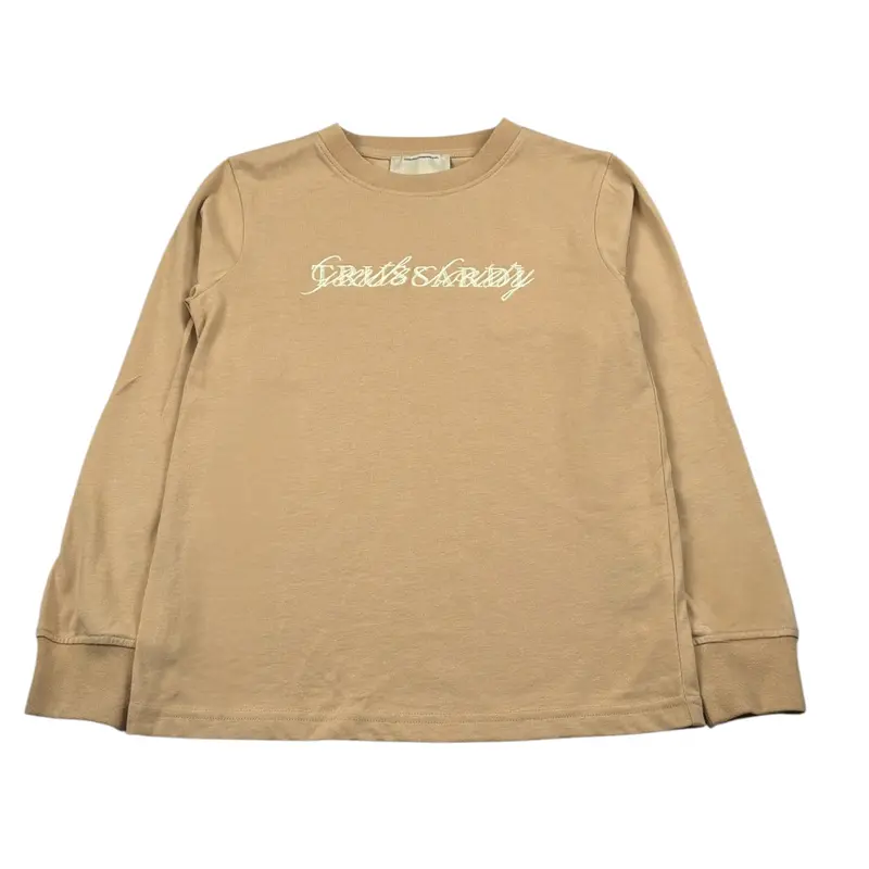 Trussardi Shirt Girocollo tinta unita con Stampa Beige per Bambino