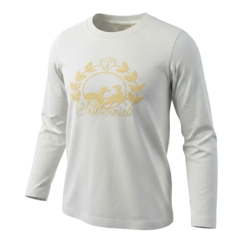 Trussardi Shirt tinta unita con Stampa Bianco per Bambino