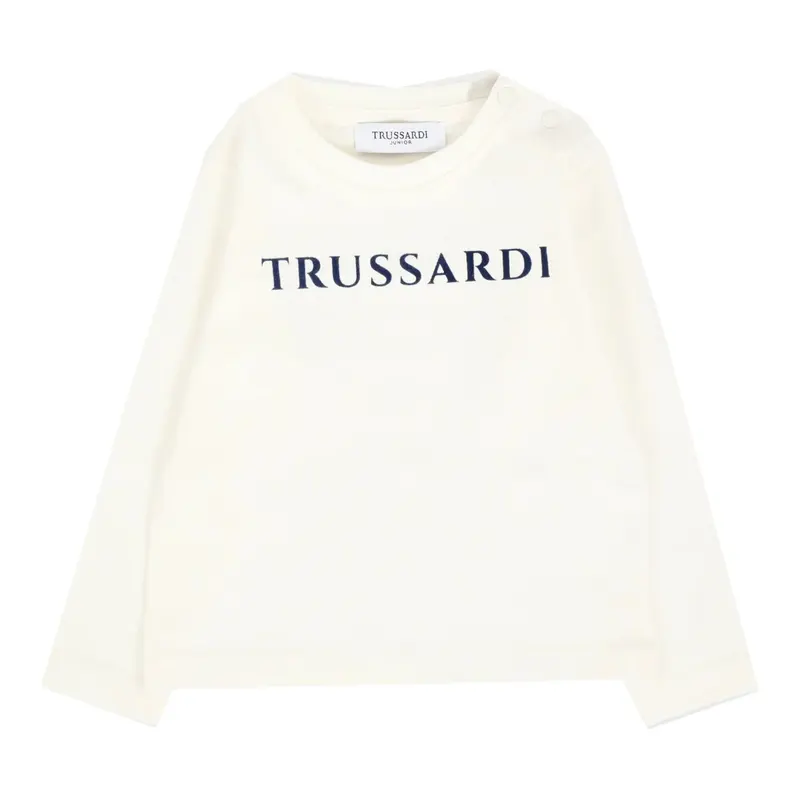 Trussardi Shirt tinta unita con Stampa Bianco per Neonato