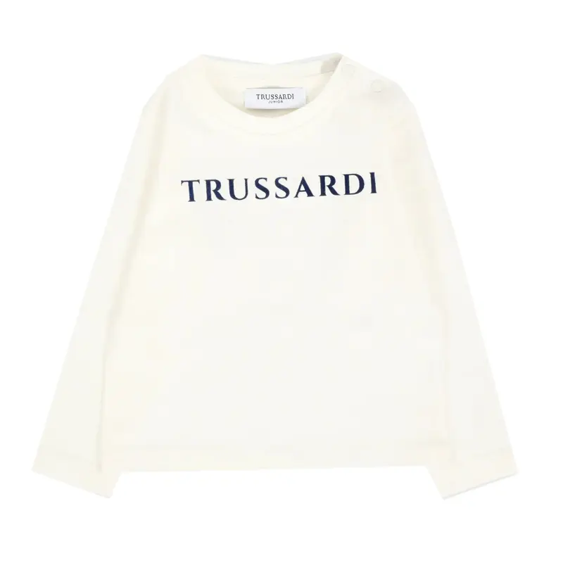 Trussardi Shirt tinta unita con Stampa Bianco per Neonato