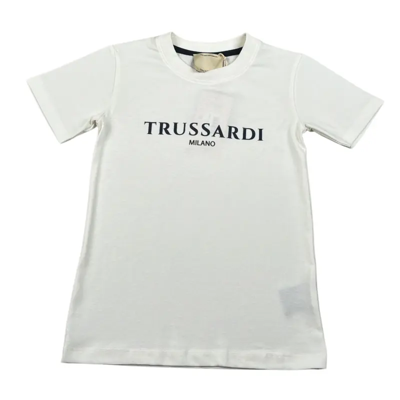 Trussardi T-Shirt tinta unita con Stampa Bianco per Bambino