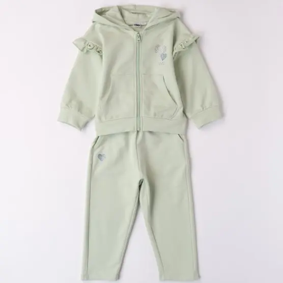 Tuta bambina primaverile verde pastello