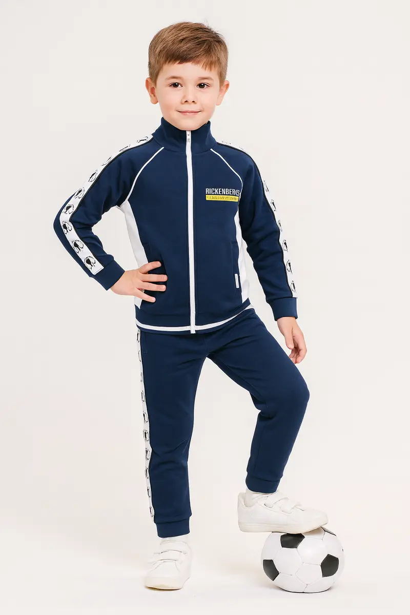 Tuta bambino primaverile con bandina laterale bikkembergs