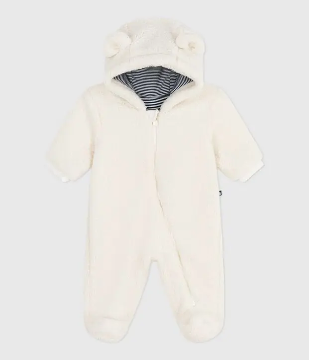 Tuta imbottita unisex per neonato in sherpa Petit Bateau