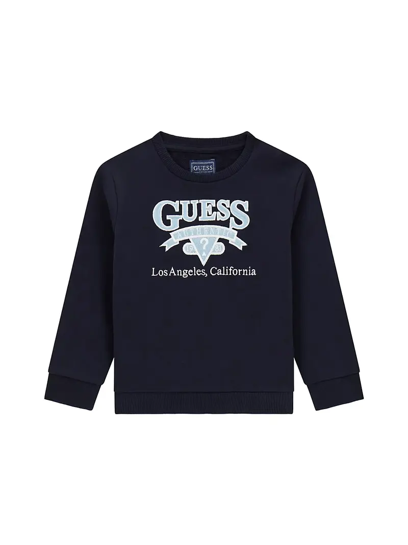 TUTA IN COTONE BLU GUESS