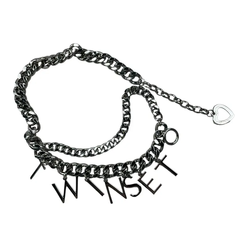 Twinset Cintura tinta unita con Logo Argento per Bambina