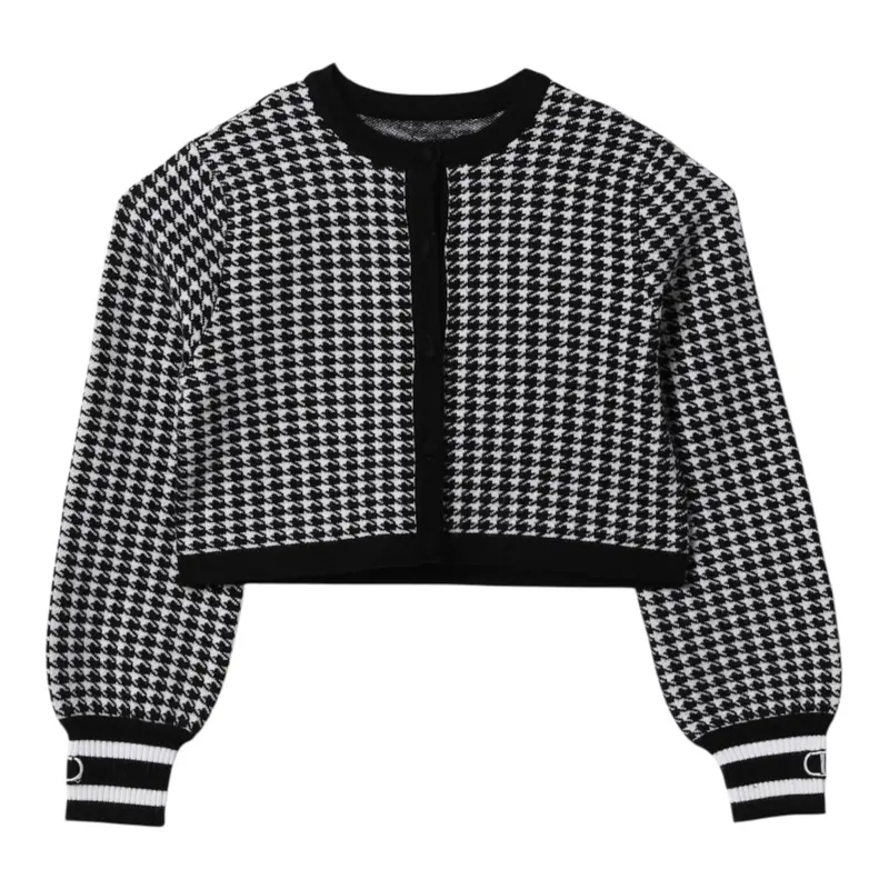 Twinset Coprispalle Bicolore con Fantasia Bianco/Nero per Bambina